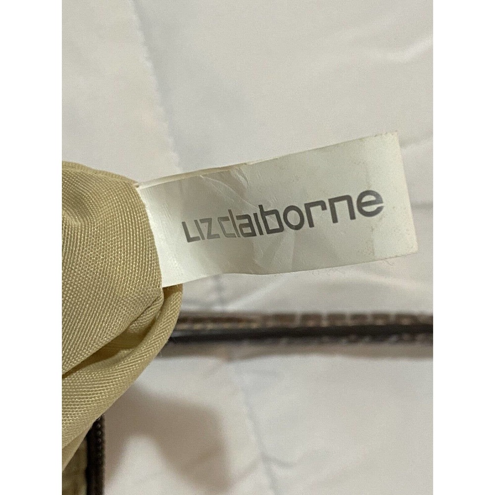 Liz Claiborne Monogram Brown Small Purse, Beige Lining Very G Cond - Picture 9 of 16